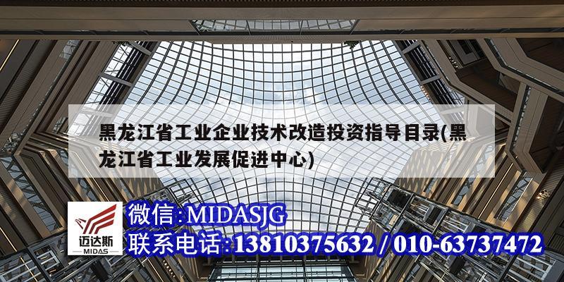 黑龙江省工业企业技术改造投资指导目录(黑龙江省工业发展促进中心)