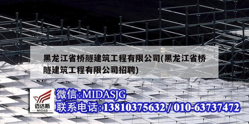 黑龙江省桥隧建筑工程有限公司(黑龙江省桥隧建筑工程有限公司招聘)