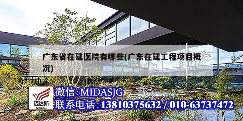 广东省在建医院有哪些(广东在建工程项目概况)